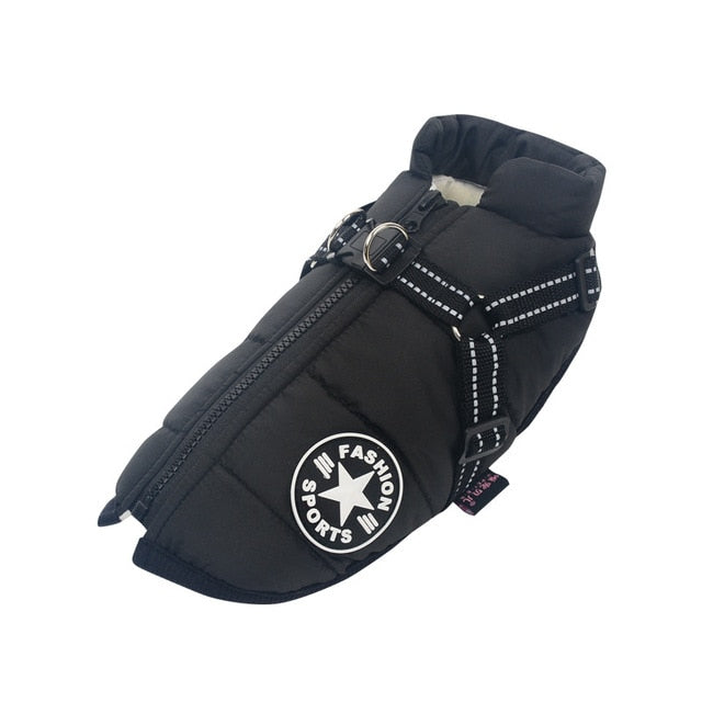 Water Resistant Pet Jacket With Harness