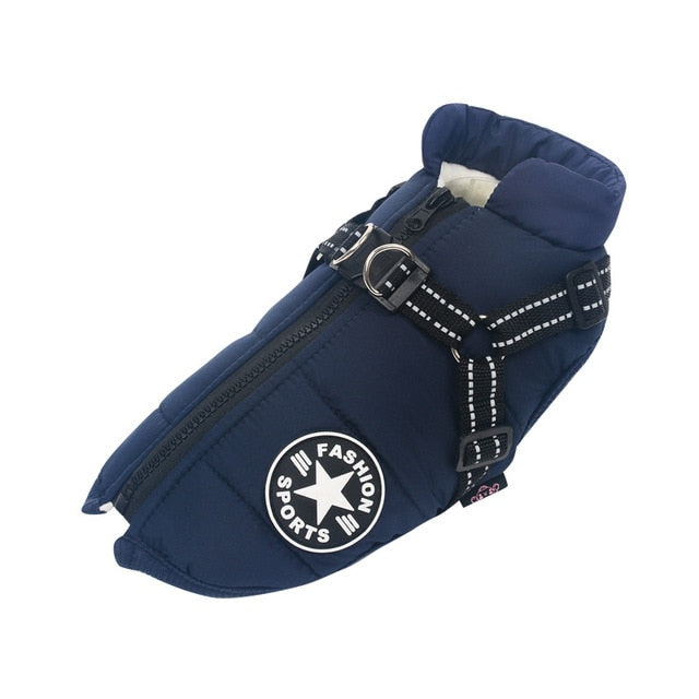 Water Resistant Pet Jacket With Harness