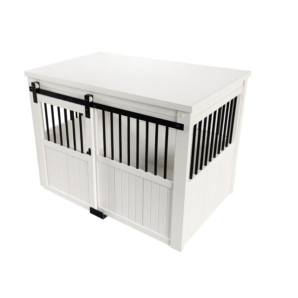 Dog Crate with Sliding Barn Door