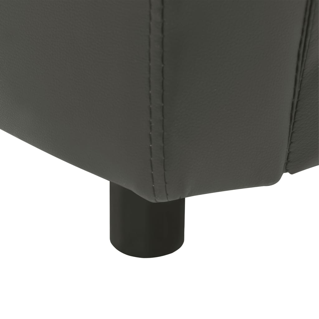 vidaXL Dog Sofa Dark Gray 26.4"x16.1"x15.4" Faux Leather