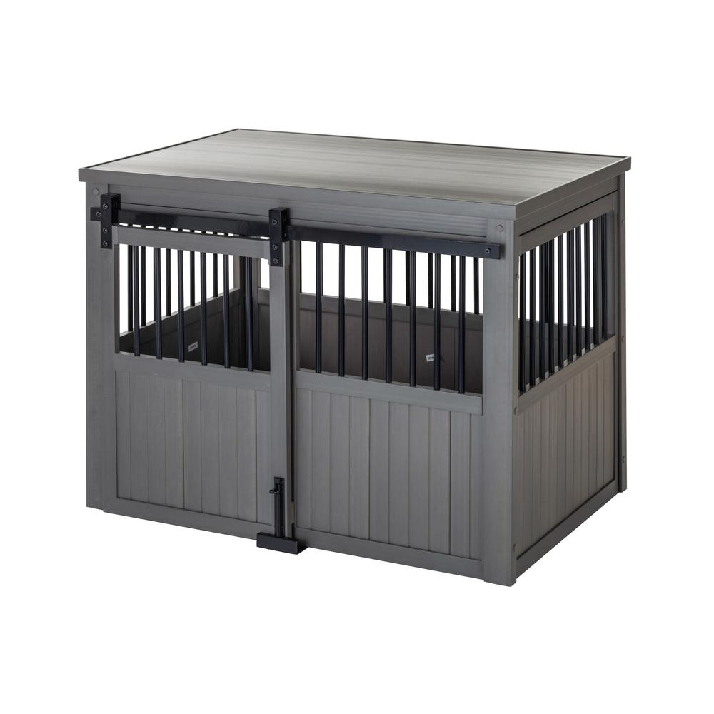 Dog Crate with Sliding Barn Door