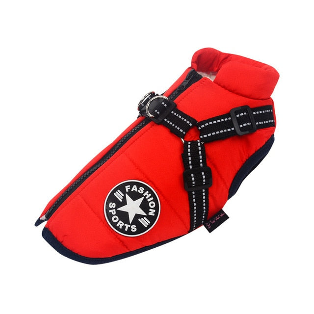 Water Resistant Pet Jacket With Harness
