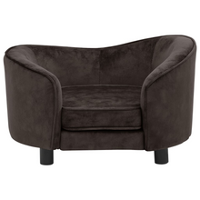Load image into Gallery viewer, vidaXL Dog Sofa Brown 27.2&quot;x19.3&quot;x15.7&quot; Plush
