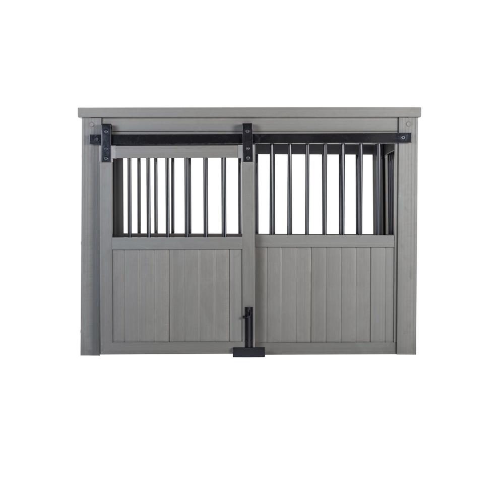 Dog Crate with Sliding Barn Door