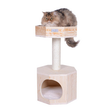 Load image into Gallery viewer, Real Wood Cat Tree with Perch and Condo
